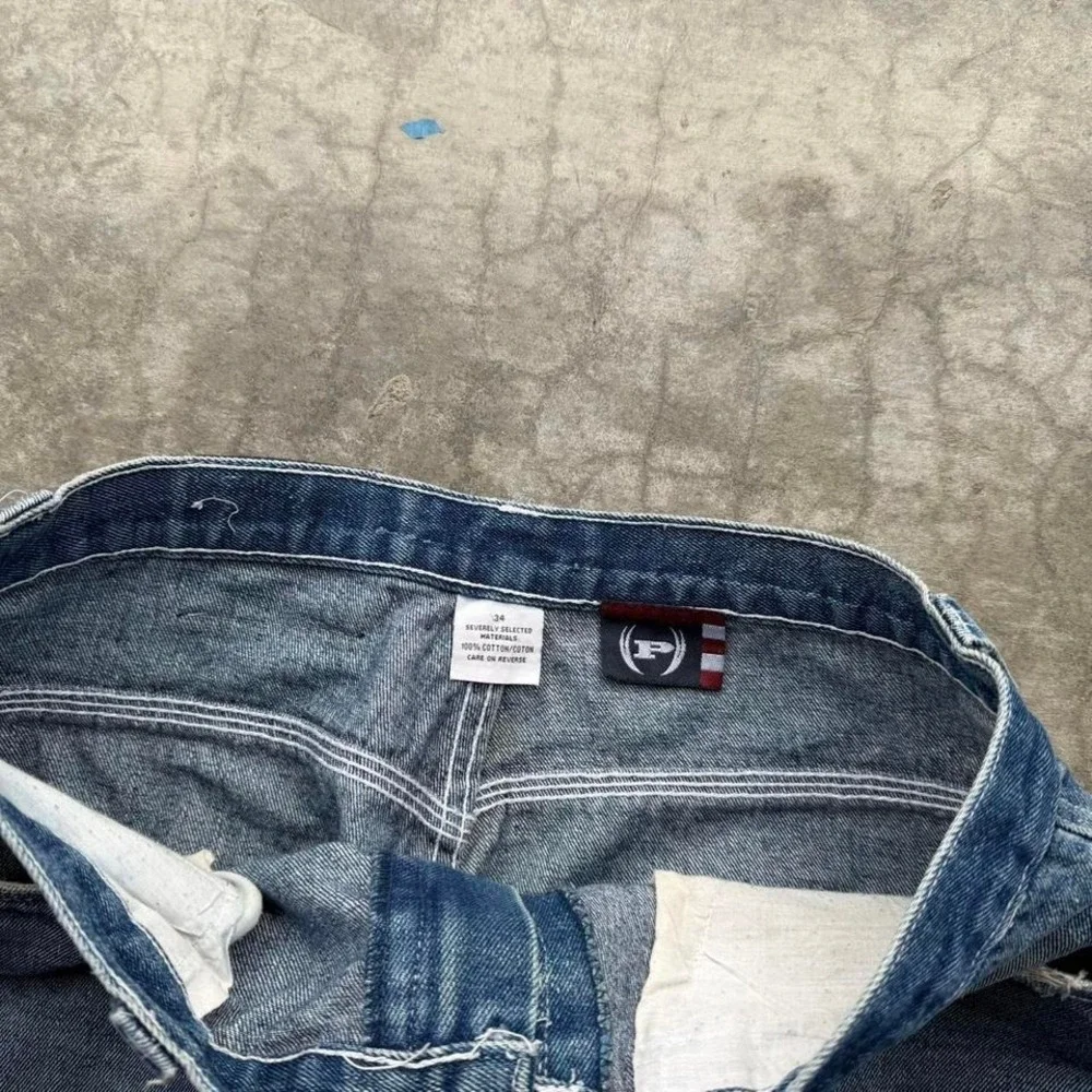 Vintage early 2000's Phat Farm Faded Worn Wide Leg carpenter Denim jeans